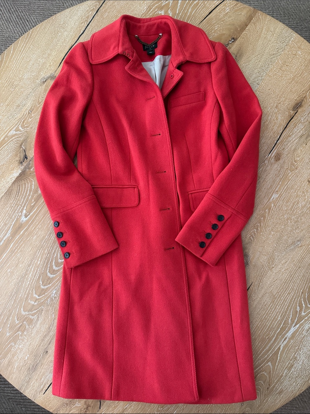 J. Crew Classic Poppy Wool Trench Coat